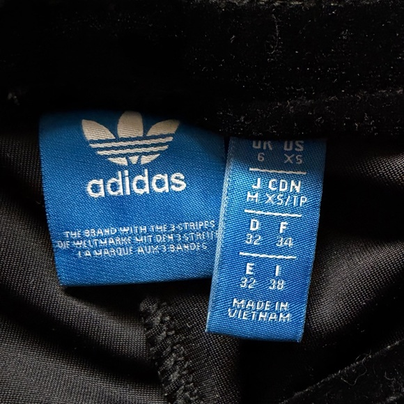 Adidas Black Velour Track Pants Women’s Y2K Athleisure Velvet XS - Picture 7 of 9